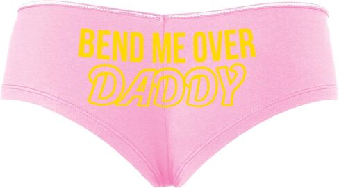 Knaughty Knickers ينحنيني على Daddy - Subsivive Kinten - DDLG Play Pink Boyshort Banties مع تصميم البالغين in Kuwait