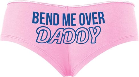 Knaughty Knickers ينحنيني على Daddy - Subsivive Kinten - DDLG Play Pink Boyshort Banties مع تصميم البالغين in Kuwait