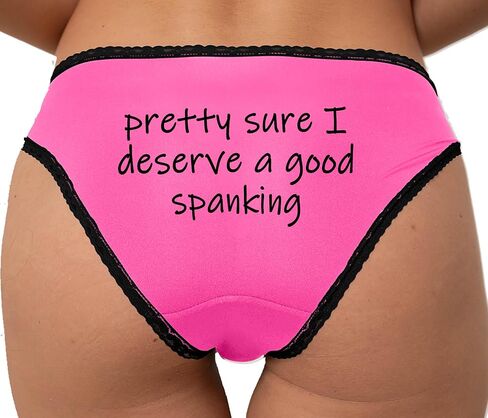 Knaughty Knickers I Am Pretty Sure That Need A Good Spanking I'm Certain Adult Design Pink and Black Bikini Panties in Saudi Arabia