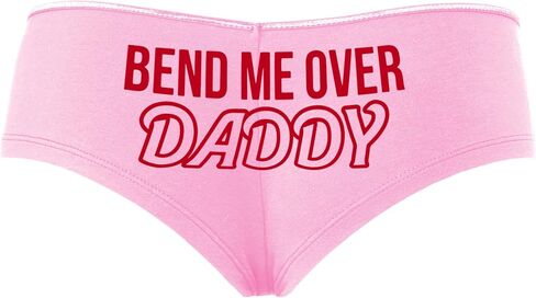 Knaughty Knickers ينحنيني على Daddy - Subsivive Kinten - DDLG Play Pink Boyshort Banties مع تصميم البالغين in Kuwait