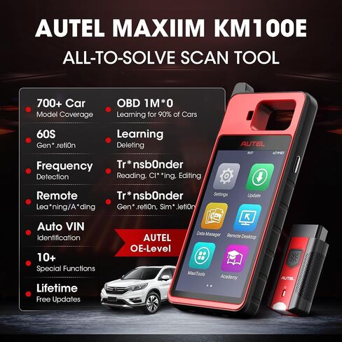 Autel Maxiim KM100 (E) Programmer 2025 ، مثل أداة البرمجة KM100/KM100X ، Lite من IM508S IM608 Pro 2 ، Auto Vin Scanner ، APB112 ، OBD Match على سيارة 99 ٪ ، FréeTime Update in Saudi Arabia