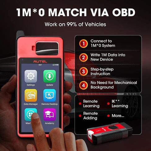 Autel Maxiim KM100 (E) Programmer 2025 ، مثل أداة البرمجة KM100/KM100X ، Lite من IM508S IM608 Pro 2 ، Auto Vin Scanner ، APB112 ، OBD Match على سيارة 99 ٪ ، FréeTime Update in Saudi Arabia
