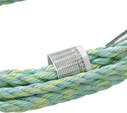 Peakworks Fall Protection V84014050 Vertical Lifeline Rope with Back Splice and Snap Hook , 50 ft. Length, Green in Saudi Arabia