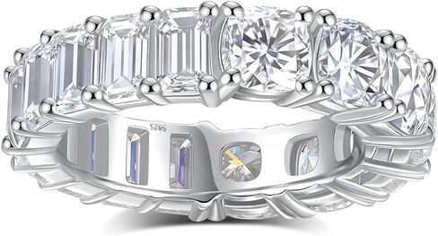 Moissanite Engagement Rings for Women D Color VVS1 Sterling Silver with 18K White Gold Plated Promise Ring Valentine Wedding Aniversary Ring in Kuwait