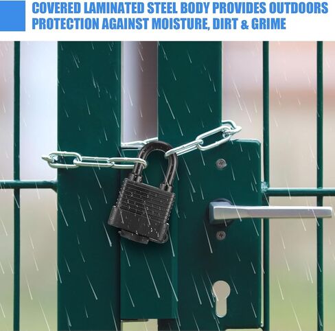 Blulu 24 Pack Waterproof Padlocks, Covered Heavy Duty Laminated Steel Locks with Key for Outdoor Use, Keyed Alike Locks, Lockout Tagout Lock (Blue) in Saudi Arabia