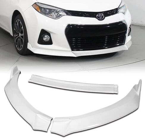 EPARTS ABS Plastic 3PCS GT-Style Front Bumper Lip Splitter Body Kit Trim Protection Compatible with 2014 2015 2016 Toyota Corolla S Model (Painted Carbon Style) in Saudi Arabia