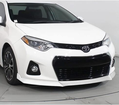 EPARTS ABS Plastic 3PCS GT-Style Front Bumper Lip Splitter Body Kit Trim Protection Compatible with 2014 2015 2016 Toyota Corolla S Model (Painted Carbon Style) in Saudi Arabia