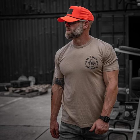 Combat Iron Men's Graphic T-Shirt | The Only Easy Day was Yesterday | Athletic Fit, Tagless Comfort in Saudi Arabia