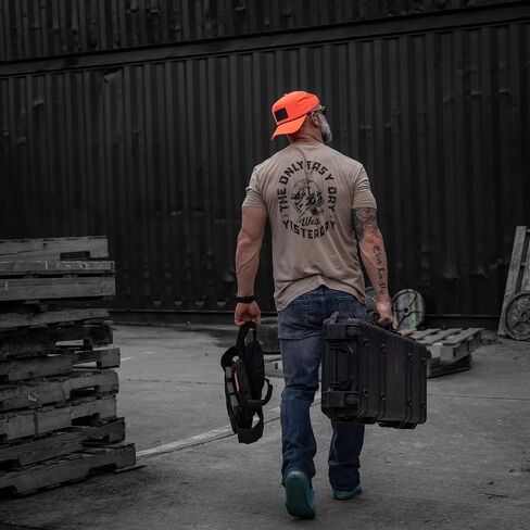 Combat Iron Men's Graphic T-Shirt | The Only Easy Day was Yesterday | Athletic Fit, Tagless Comfort in Saudi Arabia