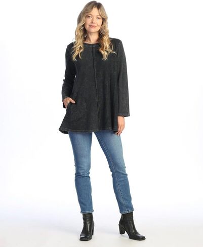 Jess & Jane Women's Mineral Washed Cotton French Terry Top - M121 in Saudi Arabia
