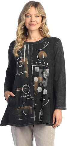 Jess & Jane Women's Mineral Washed Cotton French Terry Top - M121 in Saudi Arabia