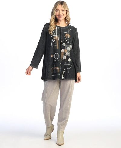 Jess & Jane Women's Mineral Washed Cotton French Terry Top - M121 in Saudi Arabia