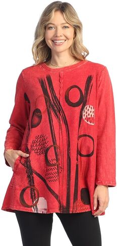 Jess & Jane Women's Mineral Washed Cotton French Terry Top - M121 in Saudi Arabia
