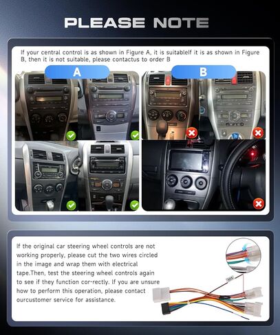 [8 CORE 2G+64G] for Toyota Corolla 2009-2013 Car Radio with Wireless Carplay/Android Auto, 9 Inch Android 13 IPS Touch Screen Car Stereo, Bluetooth, GPS, WiFi, SWC, DSP + Backup Camera in Kuwait