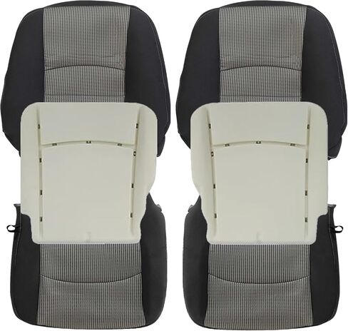 SecosAutoparts Driver & Passenger Side Bottom & Top Lean Back & Foam Cushion Replacement Cloth Seat Cover Dark Slate Compatible with Dodge Ram 1500 2500 2009 2010 2011 2012 in Saudi Arabia