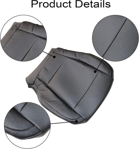 GXARTS Front Right Passenger Side Bottom Replacement Leather Seat Cover Black #HB or EB Compatible with Ford F150 Lariat 2015 2016 2017 in Saudi Arabia