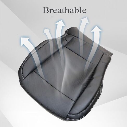 GXARTS Front Right Passenger Side Bottom Replacement Leather Seat Cover Black #HB or EB Compatible with Ford F150 Lariat 2015 2016 2017 in Saudi Arabia