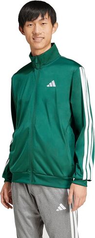 adidas Men's 3-Stripes Tricot Track Top, White in Saudi Arabia