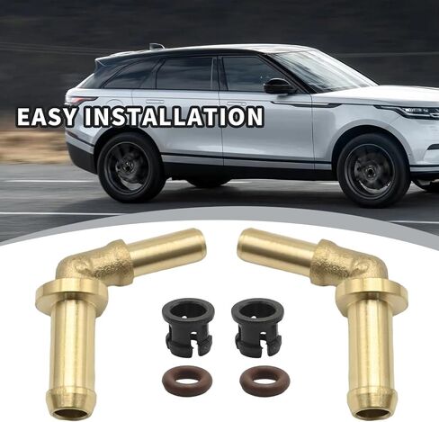 2 Pack LR049990 ترموستات موصل أنبوب مخرج المياه ، استبدال لاند روفر روفر سبورت فيلار ديسكفري 4 ، يحل محل C2Z28467 LR045237 LR049989 in Saudi Arabia