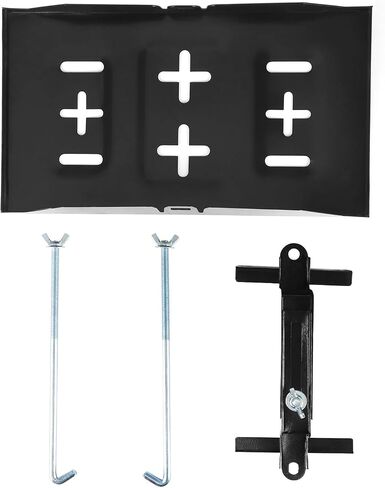QWORK Battery Hold Down Tray Kit – Universal Corrosion-Resistant Steel Car Battery Tray for Cars, Trucks, SUVs, (23cm Bolt with 34cm Battery Tray) in Saudi Arabia