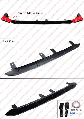 MC Style JDM 5pc رسمت Rally Rally Black Bumper Plitter Flitter Tplitter Tembate For 2022-2024 Honda Civic All Models in Saudi Arabia