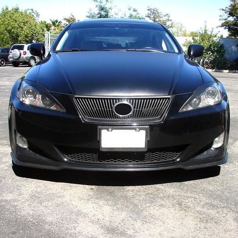 IKON MOTORSPORTS Front Bumper Lip, Compatible with 2006-2008 Lexus IS250 IS350, PM Style Unpainted Black PU Air Dam Chin Spoiler Protector Splitter in Saudi Arabia