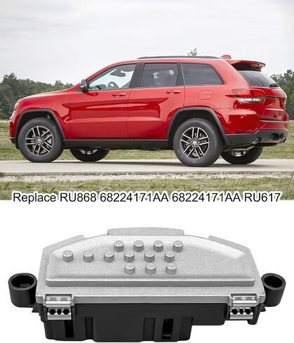 HVAC Blower Motor Resistor Fit for Chrysler 300 Dodge Challenger Durango Front Jeep Grand Cherokee WK 2014-2023 Replace RU868 68224171AA in Saudi Arabia