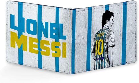 Lionel Messi Artwork Printed Pu Leather Wallet for Men's/Boy's, Lionel Messi Jersey, Casual in Saudi Arabia
