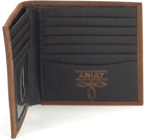 ARIAT BIFOLD BRINDLE CALF HAIR Wallet ، Brown in Saudi Arabia