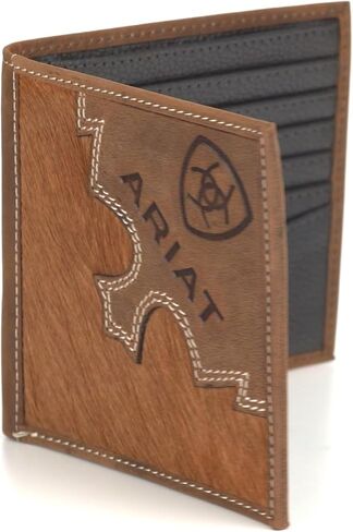 ARIAT BIFOLD BRINDLE CALF HAIR Wallet ، Brown in Saudi Arabia