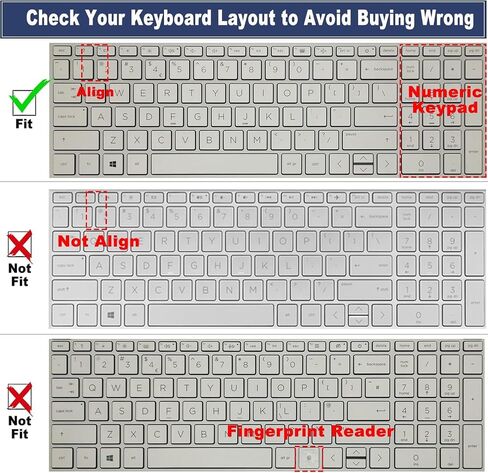 Keyboard Cover for 15.6 17.3 HP Laptop 17-cn 17-cp 15-fc 15-fd 15-eg 15-eh 15-er Series 15-fd0083wm 15t-fd000 15-fc0013od 15-fc0081nr 15-fc0093dx 15t-eg300 115z-eh000 17t-cn300/cn400 17-cp2099nr in Kuwait