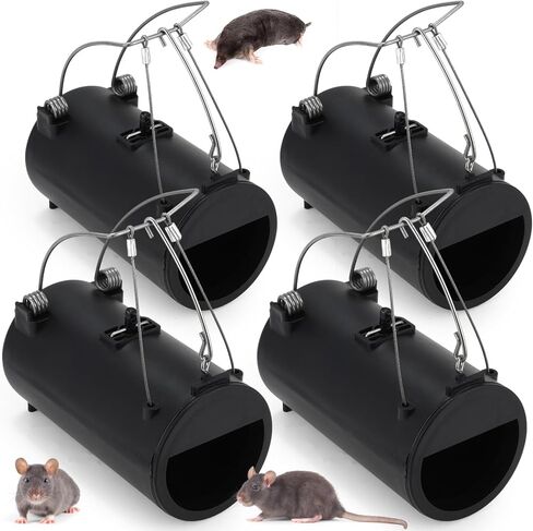 Qualirey 2 Pack Gopher Trap 6.7 Inch Tunnel Mole Traps Outdoor Rodent Rat Bait Box Bait Stations Reusable for Outdoor Yard Garden in Kuwait