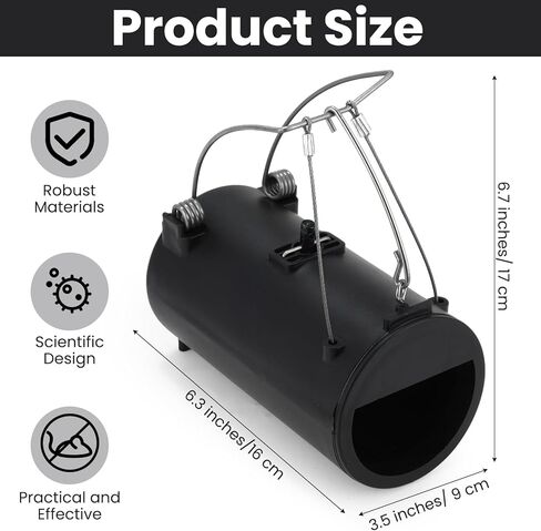 Qualirey 2 Pack Gopher Trap 6.7 Inch Tunnel Mole Traps Outdoor Rodent Rat Bait Box Bait Stations Reusable for Outdoor Yard Garden in Kuwait