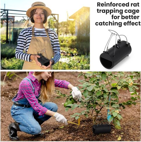 Qualirey 2 Pack Gopher Trap 6.7 Inch Tunnel Mole Traps Outdoor Rodent Rat Bait Box Bait Stations Reusable for Outdoor Yard Garden in Kuwait