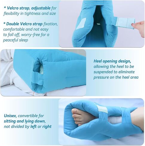 Heel Protector Cushion Heel Protectors for Pressure Sores in Bed and Heel Protectors for Bed Sores, Heel Cushions for Heel Pain Relief, Foot Heel Pillows for Bedridden Patients in Saudi Arabia