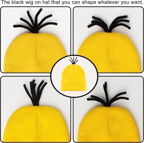 3 Pcs,5Pcs Halloween Costume Accessories Adult, Goggles/Beanie/Gloves, Halloween Cosplay Party Set in Kuwait