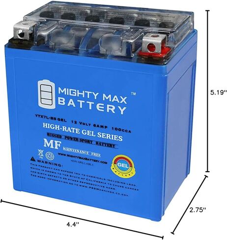 Mighty Max Battery 12V 6AH 100CCA Gel Battery for Honda 250 CBR250R 2011-2013 in Saudi Arabia