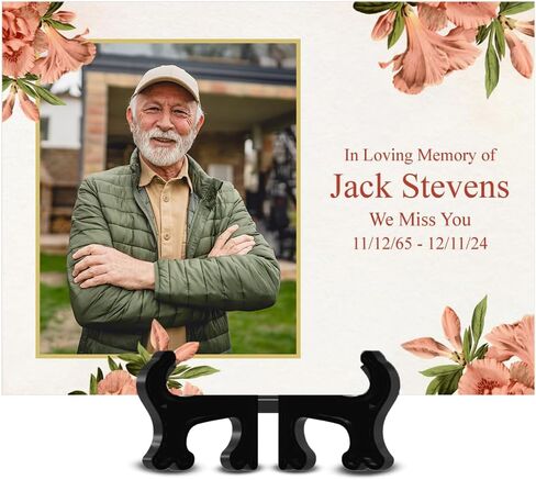Geturns - Custom Metal Photo with Azalea Flower I Personalized Picture Plate with Text For Urns I For Custom Sign, logo Quotes I 7.8 x 5.8 inch in Kuwait