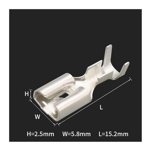 20pcs DJ623-E4.8A Tinned Copper Terminal Automotive Wiring Harness Female Connector 4.8 Series Insert Spring Pin (Color : 4.8mm Female A, Size : 20 pcs) in Kuwait