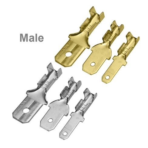 270 Pieces 2.8/4.8/6.3 mm Insulated Wire Connector kit Wire Terminal Crimp Spade Female Socket Connector Assortment kit (Color : Golden) in Kuwait