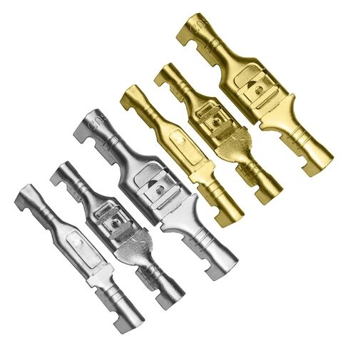 270 Pieces 2.8/4.8/6.3 mm Insulated Wire Connector kit Wire Terminal Crimp Spade Female Socket Connector Assortment kit (Color : Golden) in Kuwait