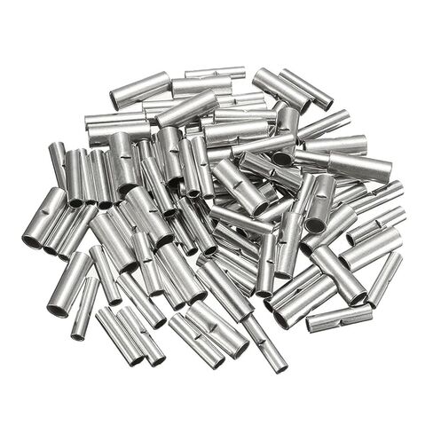 10 Pcs Non-Insulated Butt Wire Connector Ferrule Cable Terminal Copper Bare Tinned Crimp Terminal 0.2-35mm2 26-2AWG (Color : 1.5-2.5 mm2, Size : 10pcs) in Kuwait