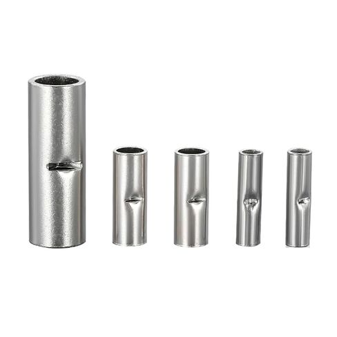 10 Pcs Non-Insulated Butt Wire Connector Ferrule Cable Terminal Copper Bare Tinned Crimp Terminal 0.2-35mm2 26-2AWG (Color : 1.5-2.5 mm2, Size : 10pcs) in Kuwait