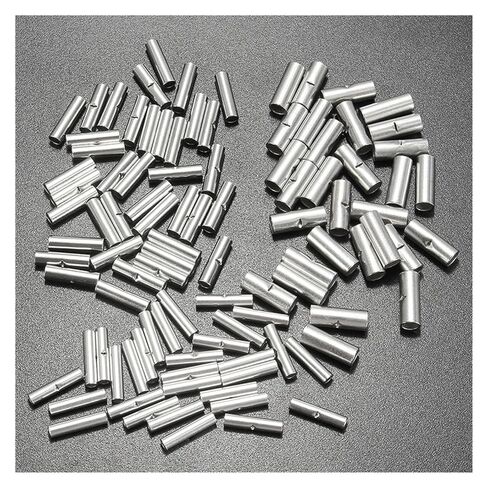 10 Pcs Non-Insulated Butt Wire Connector Ferrule Cable Terminal Copper Bare Tinned Crimp Terminal 0.2-35mm2 26-2AWG (Color : 1.5-2.5 mm2, Size : 10pcs) in Kuwait