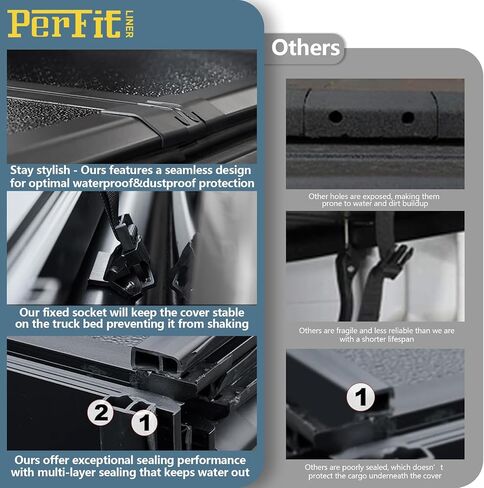 Perfit Liner Soft Roll Up Truck Bed Tonneau Cover for 2007-2021 Toyota Tundra 6.5 FT (79") Bed (Not for Trail Special Edition with Storage Boxes) in Saudi Arabia
