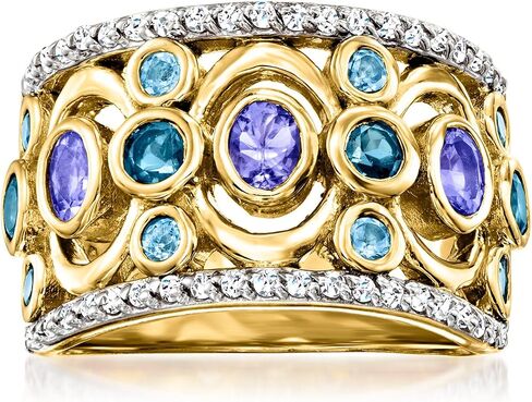Ross-Simons 1.80 ct. t.w. Multi-Gemstone Ring in 18kt Gold Over Sterling in Saudi Arabia