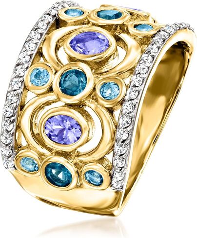 Ross-Simons 1.80 ct. t.w. Multi-Gemstone Ring in 18kt Gold Over Sterling in Saudi Arabia