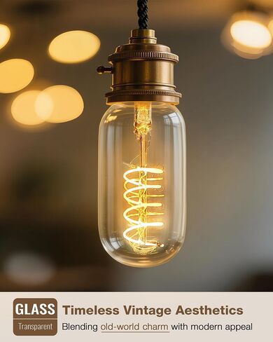 Vintage Edison LED Light Bulb 25 Watt Equivalent E26 Medium Base Dimmable Soft Warm 2200K Amber Antique T45 Small Old Fashioned Retro Rustic Style Standard 25W Bulb for Bathroom Dining Room Bedroom in Saudi Arabia