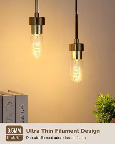Vintage Edison LED Light Bulb 25 Watt Equivalent E26 Medium Base Dimmable Soft Warm 2200K Amber Antique T45 Small Old Fashioned Retro Rustic Style Standard 25W Bulb for Bathroom Dining Room Bedroom in Saudi Arabia