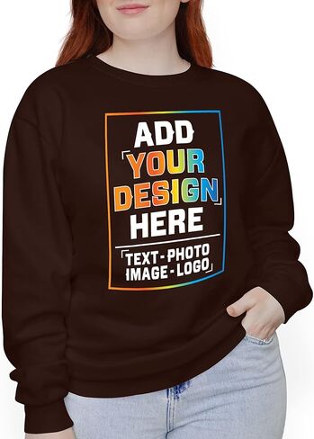 Teamore Custom Crewneck Sweatshirt أضف التصميم الخاص بك نصًا شخصيًا للرجال نساء in Kuwait